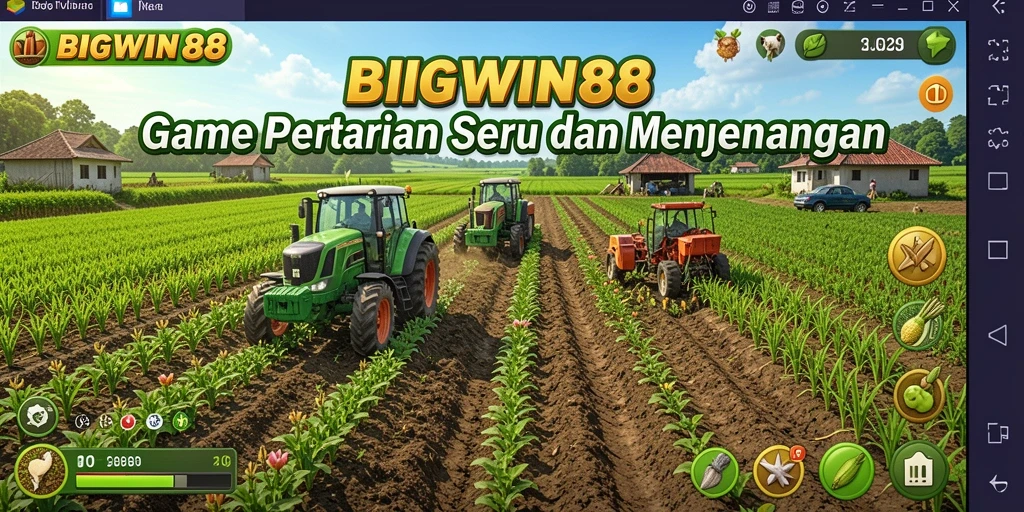 Tangkapan layar menunjukkan gameplay pertanian yang menyenangkan di BIGWIN88.