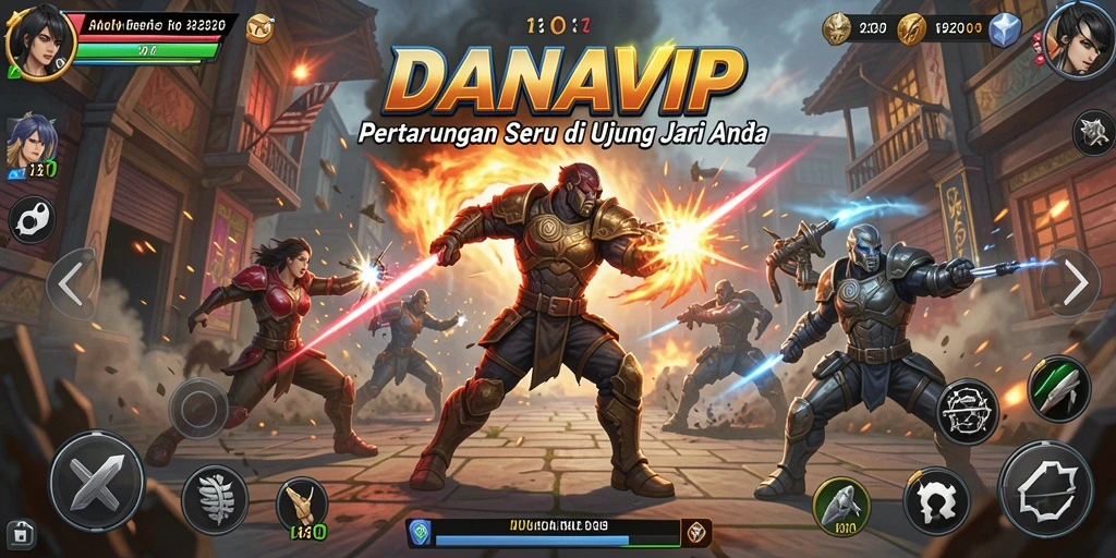 Tampilan gameplay menegangkan saat bertarung dalam DANAVIP.