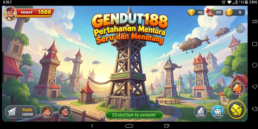 Tampilan gameplay seru dari GENDUT188 yang menyajikan aksi Tower Defense.