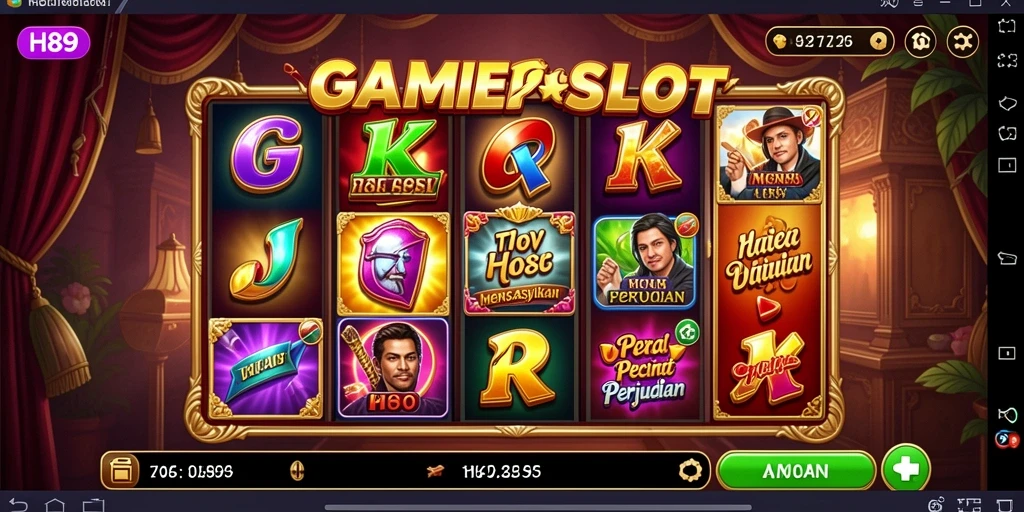 Tampilan gameplay H89 dengan mesin Slot yang menarik dan fitur bonus.