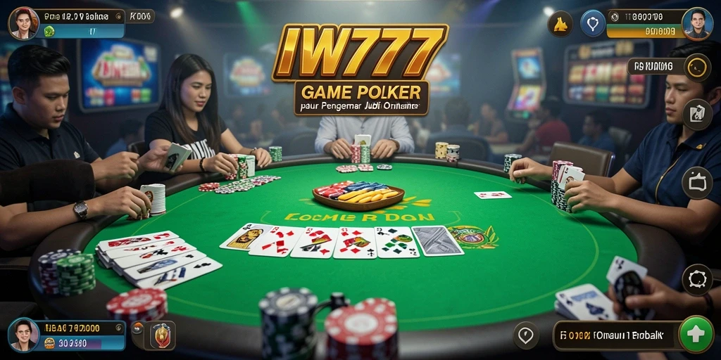 Tampilan gameplay Poker yang menarik dan interaktif.