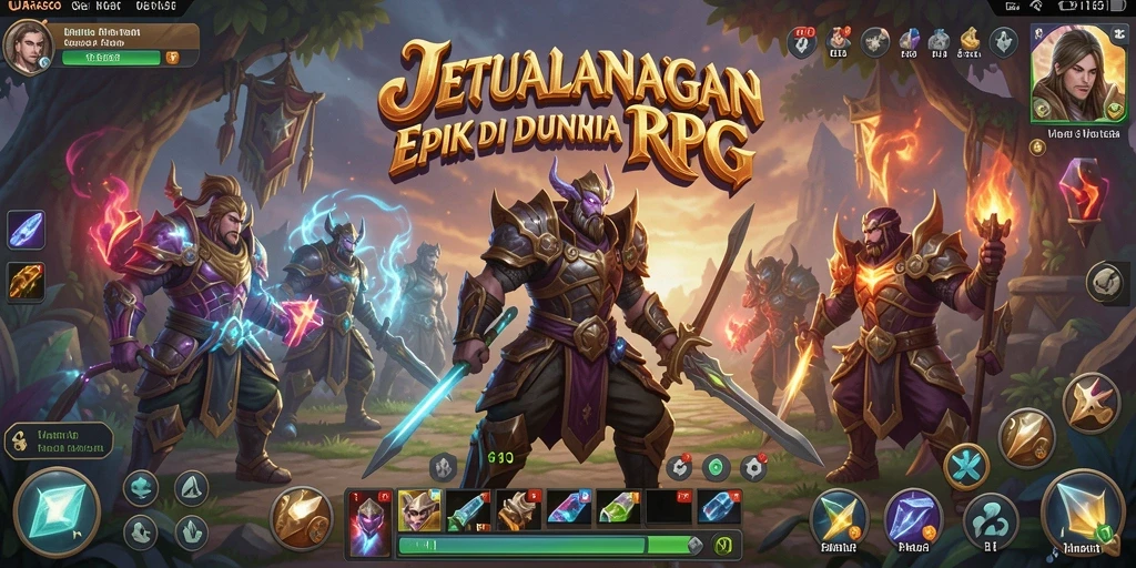 Tampilan gameplay JUARAGO yang menakjubkan dalam dunia RPG yang luas.