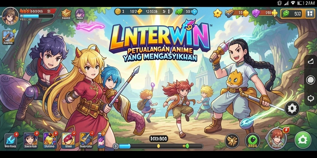 Gameplay LNTERWIN yang memukau dengan karakter dan misi menarik.