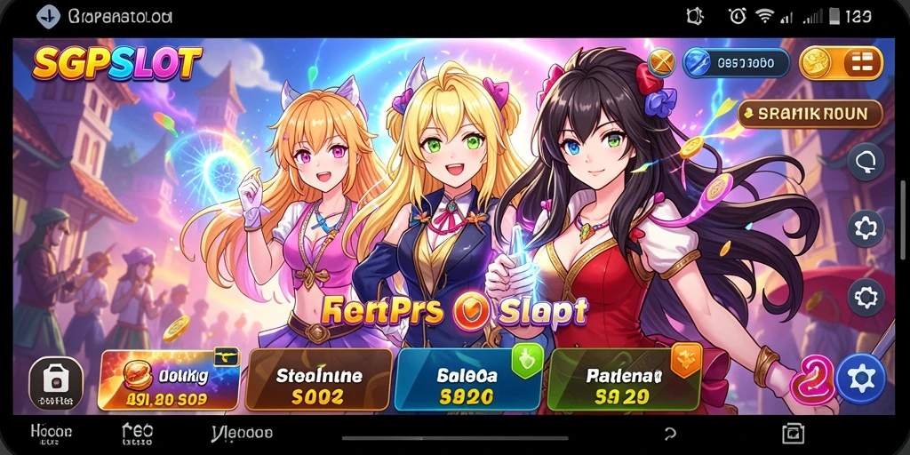 Tampilan menarik dari gameplay SGPSLOT dengan karakter anime.