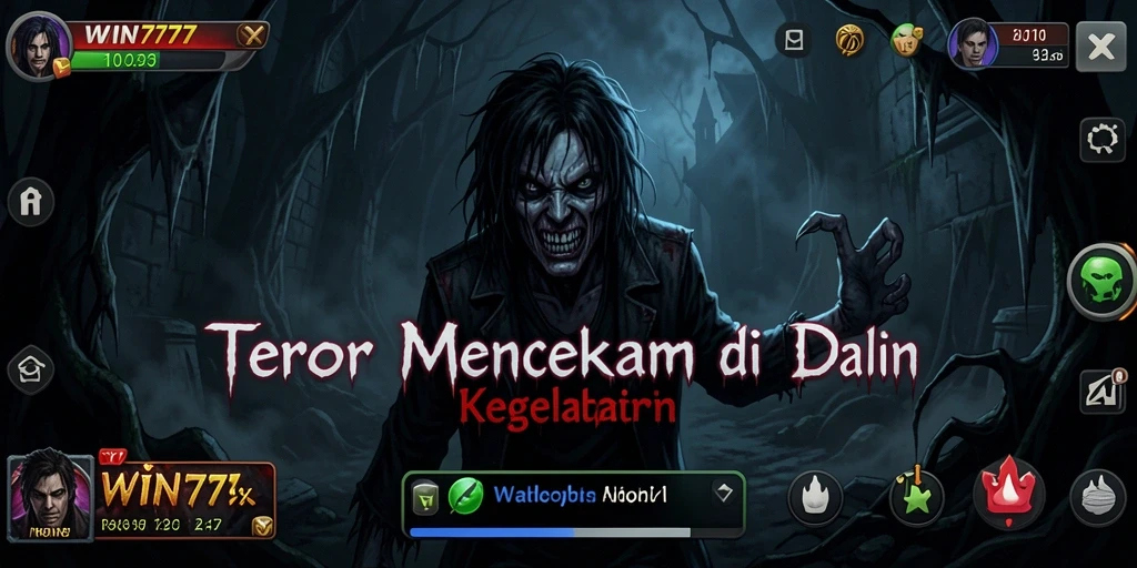 Screenshot menampilkan gameplay Horror yang menegangkan di WIN777.
