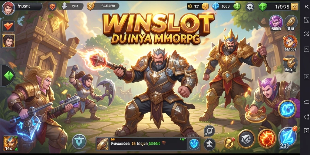 Screenshot utama WINSLOT menampilkan aksi seru dalam dunia MMORPG.