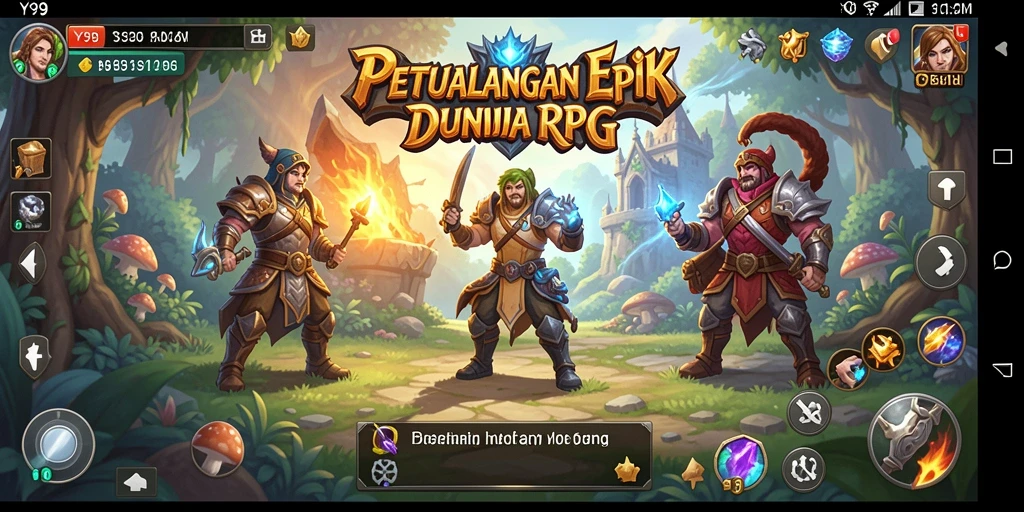 Tampilan gameplay <strong>Y89</strong> yang epik dan penuh aksi RPG.